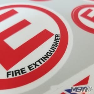 Race Car Safety Decals by MSW 7