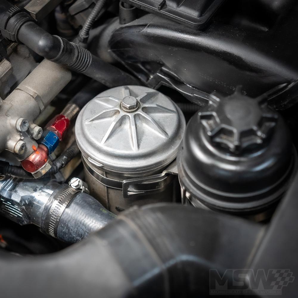 MSW E46 Power Steering Reservoir Relocation Bracket - Image 5